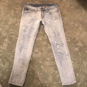 LF Ripped Straight Leg Denim Jeans Size 27